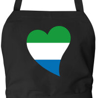Sch&uuml;rze Sierra Leone Flagge Herz