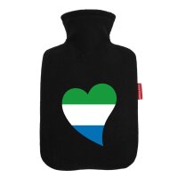 W&auml;rmflasche Sierra Leone Flagge Herz