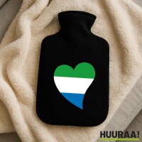 W&auml;rmflasche Sierra Leone Flagge Herz
