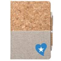 Notizbuch A5 Somalia Flagge Herz 80 Blatt inkl....