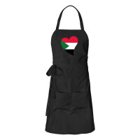 Sch&uuml;rze Sudan Flagge Herz