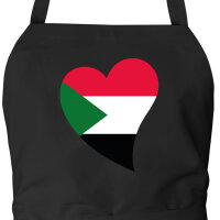 Sch&uuml;rze Sudan Flagge Herz
