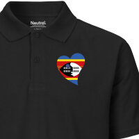 Damen Polo Shirt Swasiland Flagge Herz