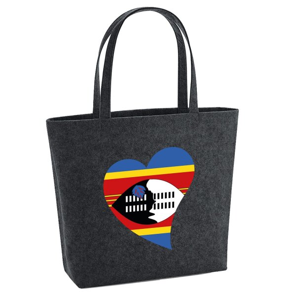 Filzshopper Swasiland Flagge Herz, 22 Liter