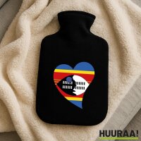 W&auml;rmflasche Swasiland Flagge Herz