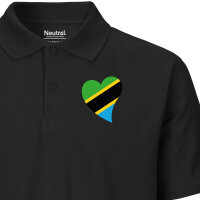 Damen Polo Shirt Tansania Flagge Herz