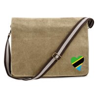 Umh&auml;ngetasche Tansania Flagge Herz 14 Liter