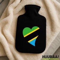 W&auml;rmflasche Tansania Flagge Herz