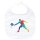 Baby Lätzchen Padel Tennis bunte Silhouette