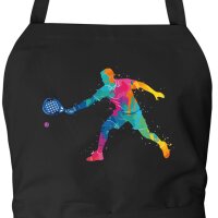 Sch&uuml;rze Padel Tennis bunte Silhouette