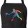 Schürze Padel Tennis bunte Silhouette