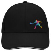 Kappe Padel Tennis bunte Silhouette