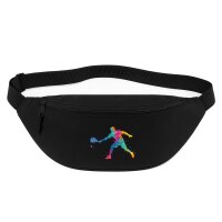 Bauchtasche Padel Tennis bunte Silhouette 2,5 Liter Black
