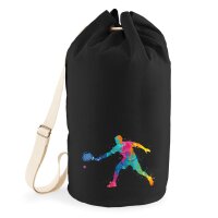 Seesack Padel Tennis bunte Silhouette 20 Liter Black
