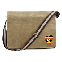 Umh&auml;ngetasche Uganda Flagge Herz 14 Liter