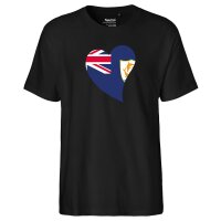 Herren T-Shirt Anguilla Flagge Herz