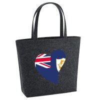 Filzshopper Anguilla Flagge Herz, 22 Liter