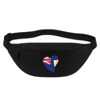 Bauchtasche Anguilla Flagge Herz 2,5 Liter Black