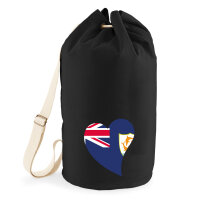 Seesack Anguilla Flagge Herz 20 Liter Black