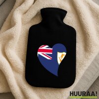 W&auml;rmflasche Anguilla Flagge Herz