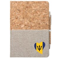 Notizbuch A5 Barbados Flagge Herz 80 Blatt inkl....