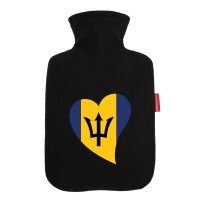 W&auml;rmflasche Barbados Flagge Herz