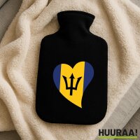 W&auml;rmflasche Barbados Flagge Herz