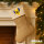 Weihnachtsstrumpf Barbados Flagge Herz Beige Jute