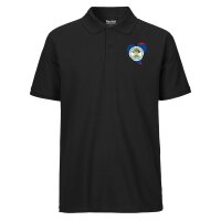 Herren Polo Shirt Belize Flagge Herz