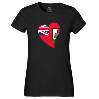 Damen T-Shirt Bermuda Flagge Herz