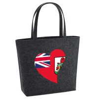 Filzshopper Bermuda Flagge Herz, 22 Liter