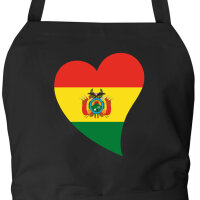 Sch&uuml;rze Bolivien Flagge Herz