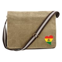 Umh&auml;ngetasche Bolivien Flagge Herz 14 Liter