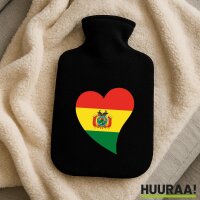 W&auml;rmflasche Bolivien Flagge Herz