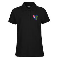Damen Polo Shirt Britische Jungfrau Inseln Flagge Herz