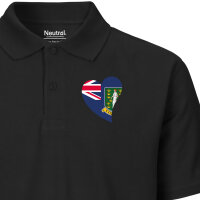 Damen Polo Shirt Britische Jungfrau Inseln Flagge Herz