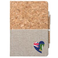 Notizbuch A5 Britische Jungfrau Inseln Flagge Herz 80...