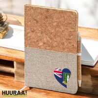 Notizbuch A5 Britische Jungfrau Inseln Flagge Herz 80...