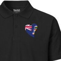 Damen Polo Shirt Kaimaninseln Flagge Herz