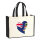 Jutetasche Kaimaninseln Flagge Herz 21 Liter Black
