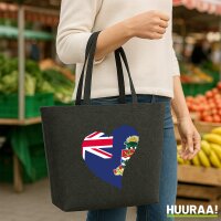 Filzshopper Kaimaninseln Flagge Herz, 22 Liter