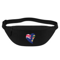 Bauchtasche Kaimaninseln Flagge Herz 2,5 Liter Black