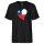 Herren T-Shirt Chile Flagge Herz