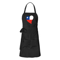 Sch&uuml;rze Chile Flagge Herz