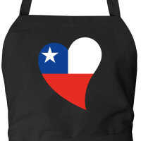 Sch&uuml;rze Chile Flagge Herz