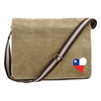 Umh&auml;ngetasche Chile Flagge Herz 14 Liter