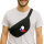 Bauchtasche Chile Flagge Herz 2,5 Liter Black