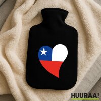 W&auml;rmflasche Chile Flagge Herz