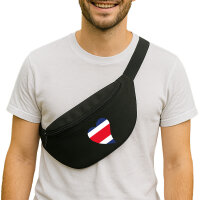 Bauchtasche Costa Rica Flagge Herz 2,5 Liter Black
