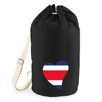 Seesack Costa Rica Flagge Herz 20 Liter Black